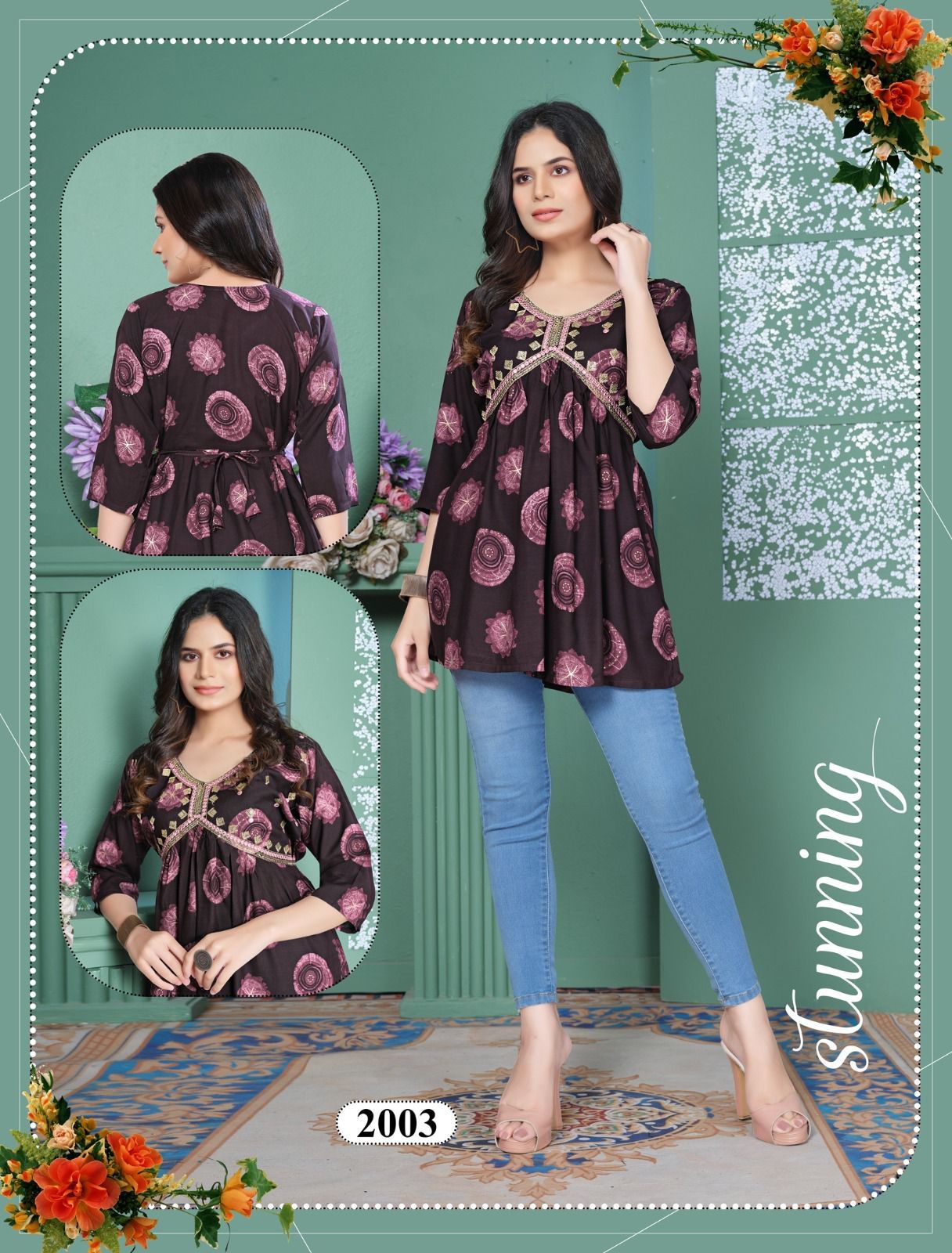 Beauty Flyzzy Heavy Bombay Rayon Western Ladies Top Wholesale Price In Surat
